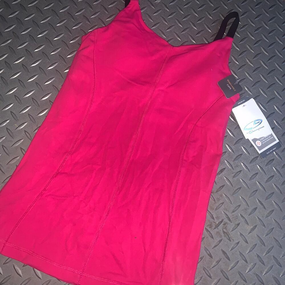 Champion pink support tank S built in bra athletic casual activewear nwt